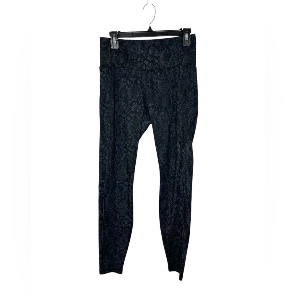 Target All In Motion Snakeskin Black Leggings Sz M Side pocket